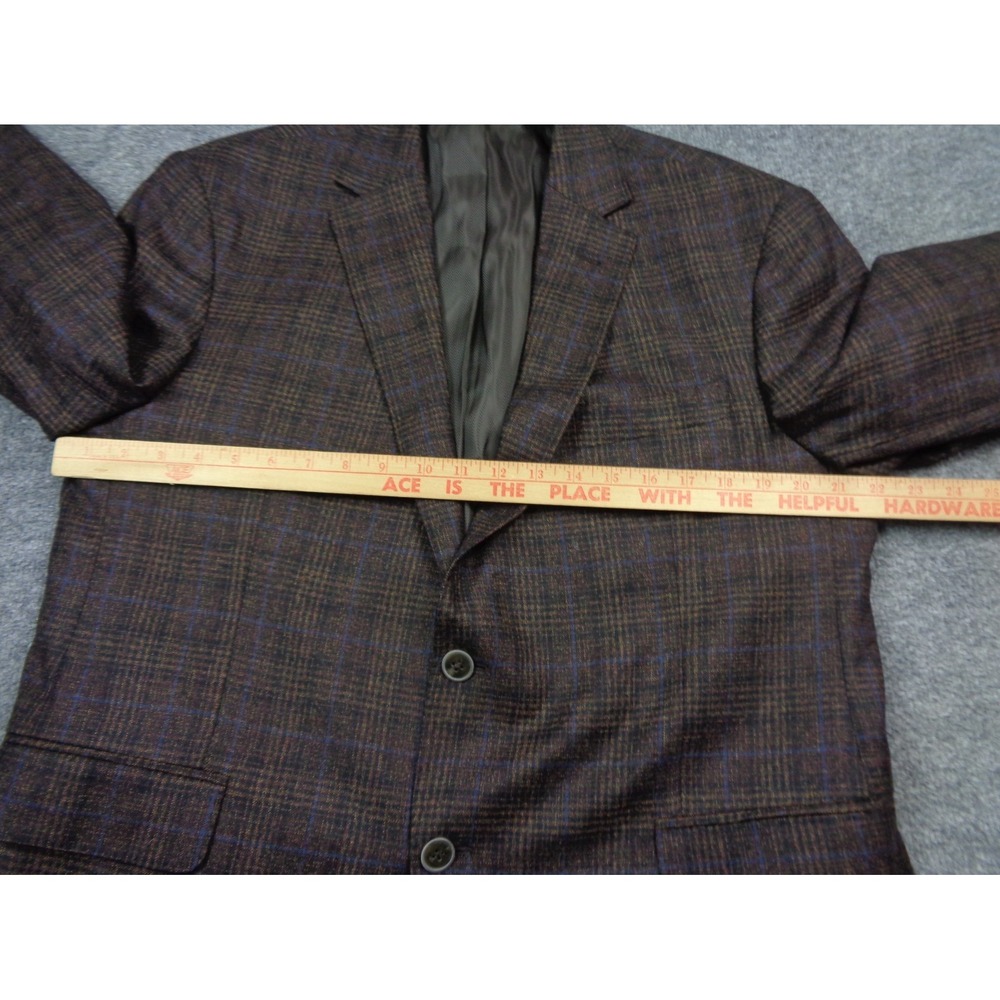 Joseph Abboud Heritage Blazer 44S Glen Check Plaid Reda Super 110's Wool - Picture 13 of 16